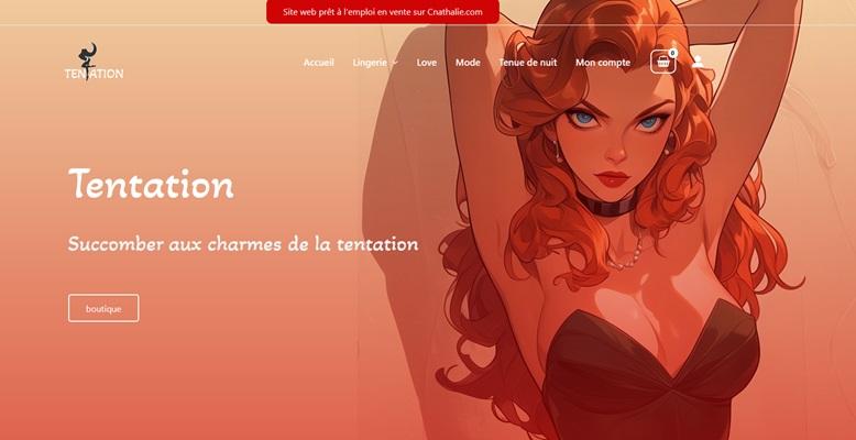 Site internet de lingerie prêt à l'emploi en vente une création Cnathalie webmaster