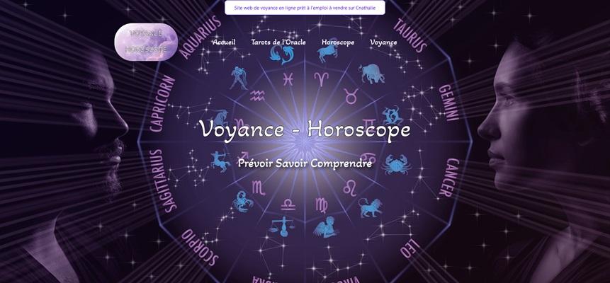 Site internet de Voyance et d'Horoscope en ligne Prêt à l'Emploi en Vente création Cnathalie