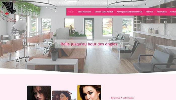 Site Web Salon de Beauté des Ongles Prêt à l'Emploi en Vente
