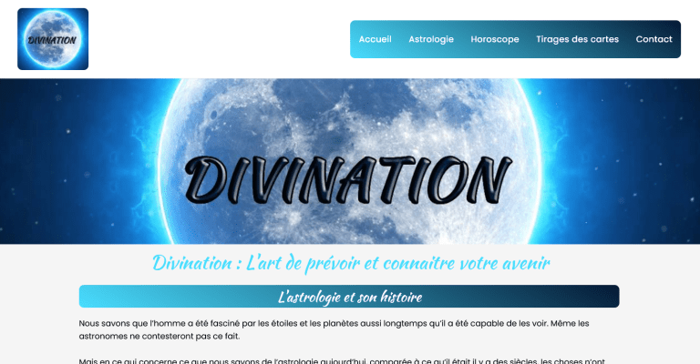 Site de voyance en ligne, tirage de carte en vente - Divination L'art de l'astrologie prévoir et connaitre - Cnathalie