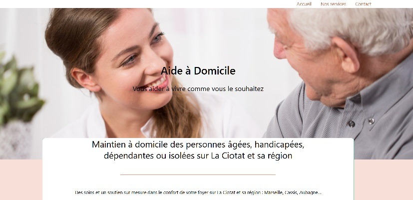Site prêt à l'emploi d'aide à domicile en vente