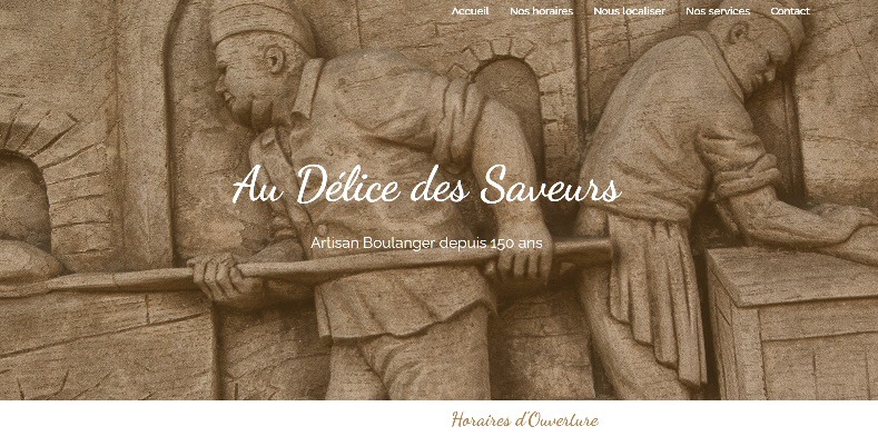 À vendre site internet boulangerie one page vitrine