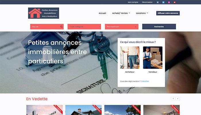 Site internet petites annonces immobilières à vendre