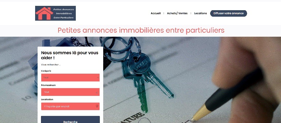 Site internet petites annonces immobilières à vendre
