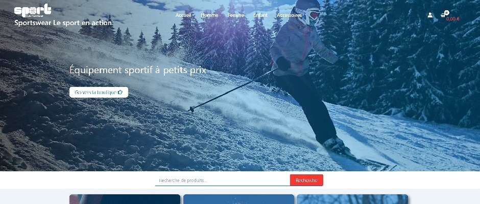 Boutique en ligne de sport à vendre prêt à l’emploi